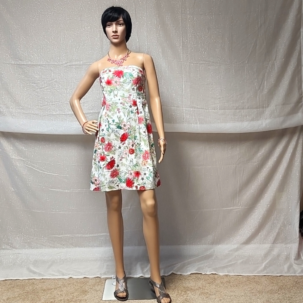 Old Navy Floral Strapless Dress Sz 4